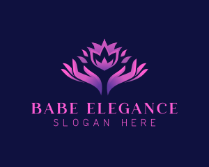 Elegant Flower Wellness logo design