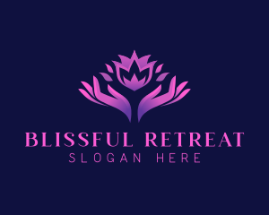 Elegant Flower Wellness logo design