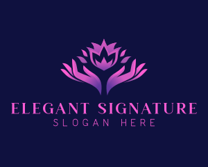 Elegant Flower Wellness logo design