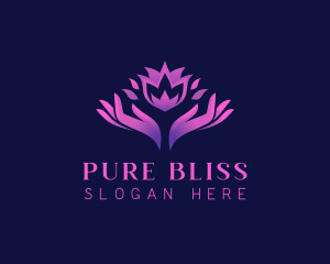 Elegant Flower Wellness logo design