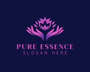 Elegant Flower Wellness logo design