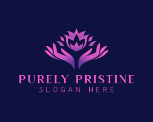 Elegant Flower Wellness logo design