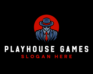 Mafia Character Gaming logo design