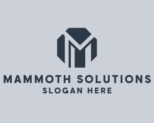 Octagon Tech Builder Letter M logo design