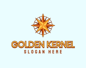 Golden Star Compass logo design