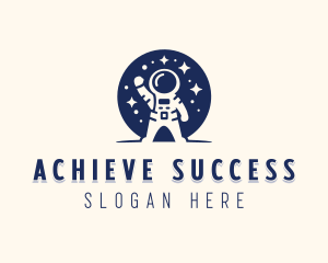 Astronaut Moon Coaching logo design