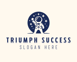 Astronaut Moon Coaching logo design