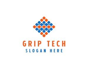 Tech Grid Circuit logo design