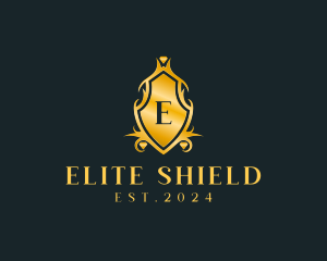 Luxurious Ornamental Shield Crest logo design