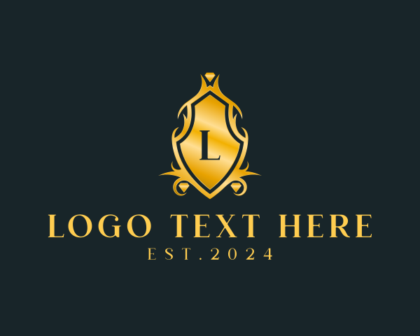 Luxurious Ornamental Shield Crest logo