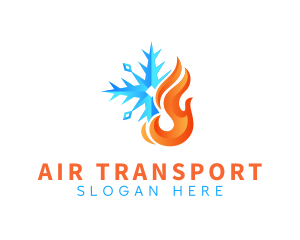 Fire Snow Ventilation logo design