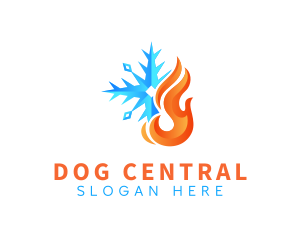 Fire Snow Ventilation logo design