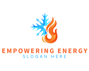 Fire Snow Ventilation logo design