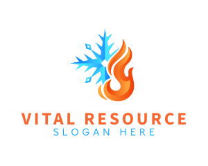 Fire Snow Ventilation logo design