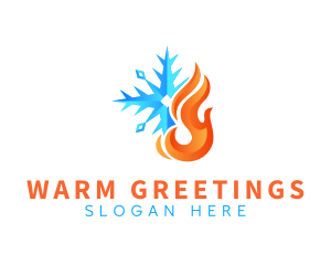 Fire Snow Ventilation logo design