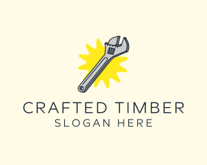 Spanner Wrench Tool logo design