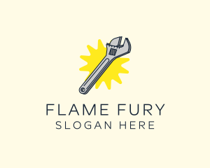 Spanner Wrench Tool logo design