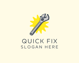 Spanner Wrench Tool logo design