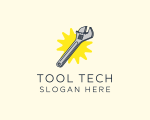 Spanner Wrench Tool logo design