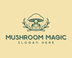 Herbal Mushroom Gardening logo design