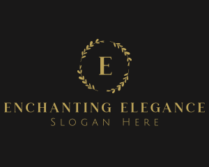 Golden Wedding Leaf logo design