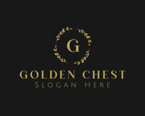 Golden Wedding Leaf logo design