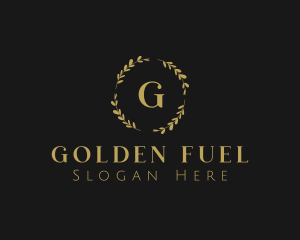 Golden Wedding Leaf logo design