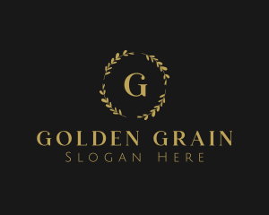 Golden Wedding Leaf logo design