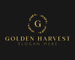 Golden Wedding Leaf logo design