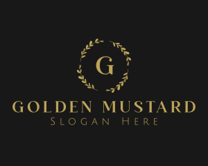 Golden Wedding Leaf logo design