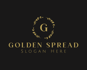 Golden Wedding Leaf logo design