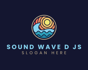 Sun Wave Resort Vacation logo design