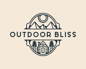 Mountain Cabin Camping logo design