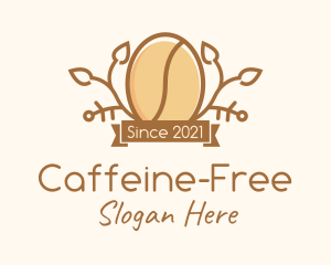 Organic Cafe Coffee Bean logo design