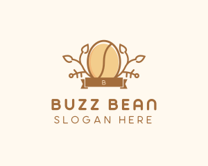 Organic Cafe Coffee Bean logo design