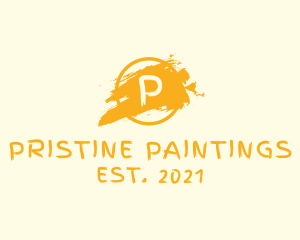 Acrylic Paint Brush logo design