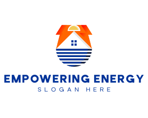 Lightning House Electricity logo design