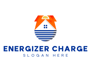 Lightning House Electricity logo design