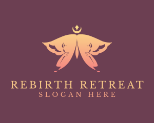 Moon Butterfly Woman logo