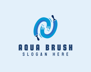 Paint Brush Swoosh logo design