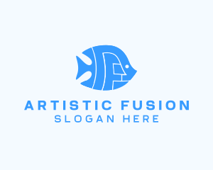 Fish Aquarium Marine logo design