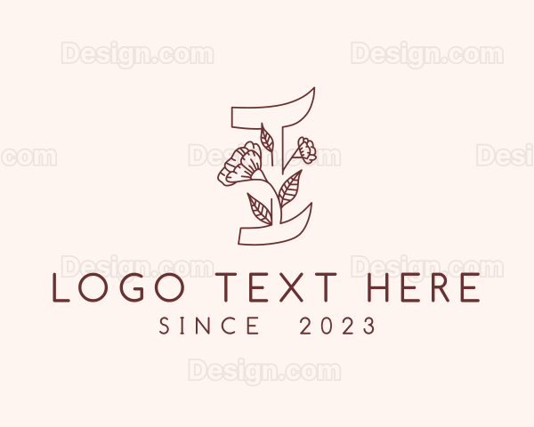 Floral Nature Letter I Logo