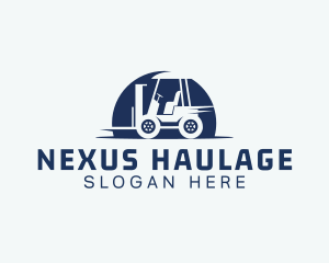 Forklift Machinery Storage logo design