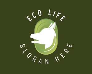 Eco Friendly Dog Leaf logo design