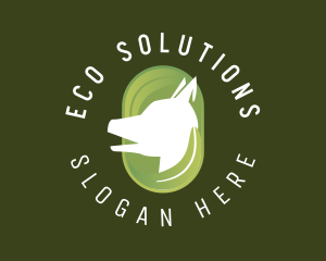 Eco Friendly Dog Leaf logo design