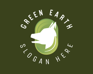 Eco Friendly Dog Leaf logo design