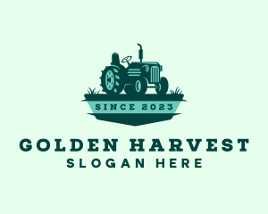 Farm Field Tractor logo design