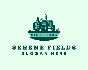 Farm Field Tractor logo design