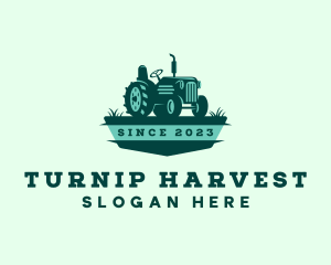 Farm Field Tractor logo design