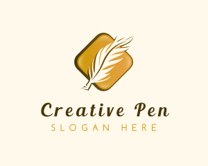 Quill Pen Plume logo design